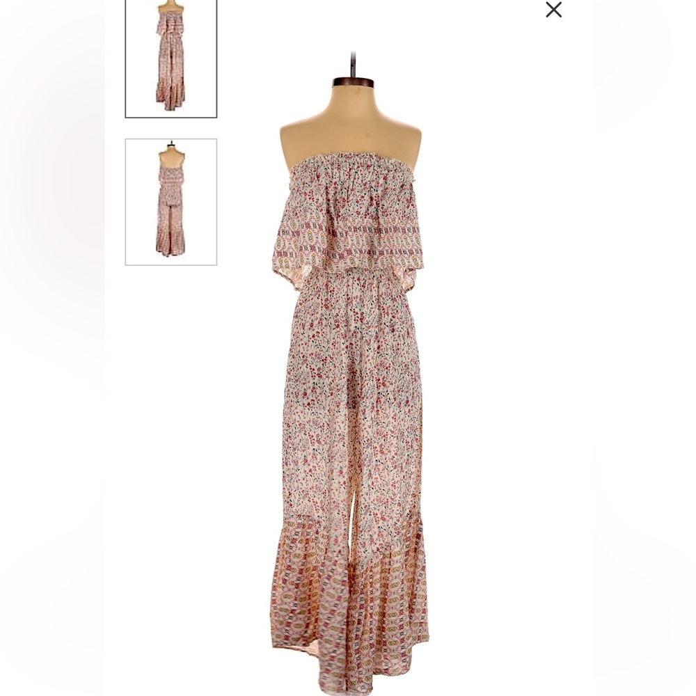 JAPNA FLORAL JUMPSUIT SIZE MEDIUM